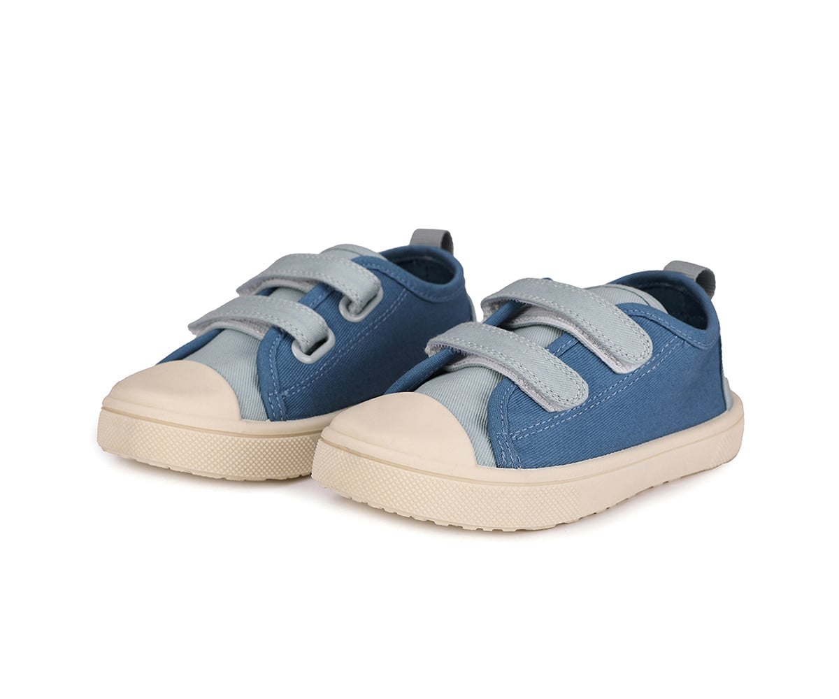 Scarpette Tela con Velcro Azure