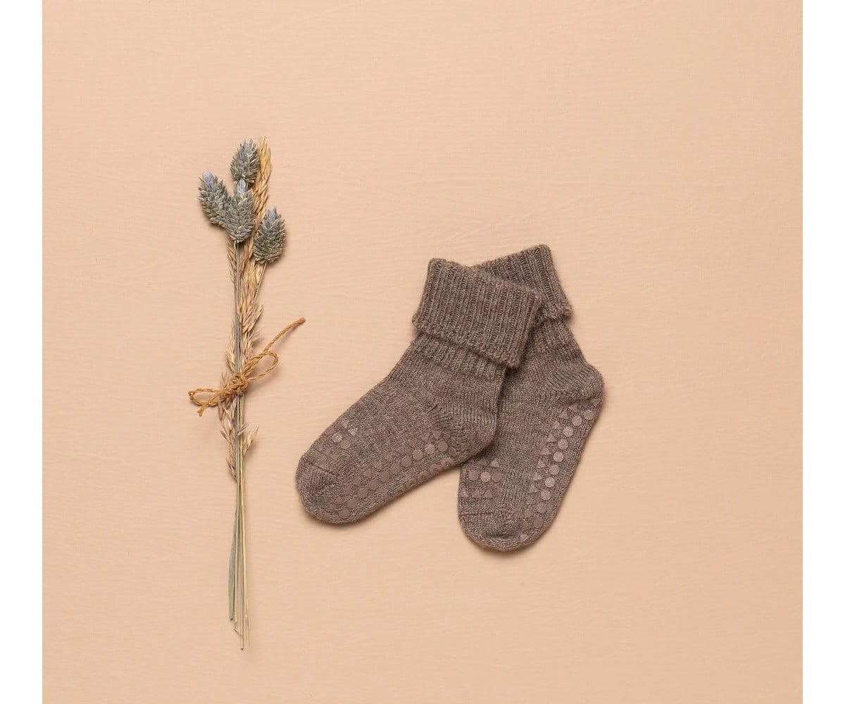 Meias antiderrapantes Walnut Alpaca