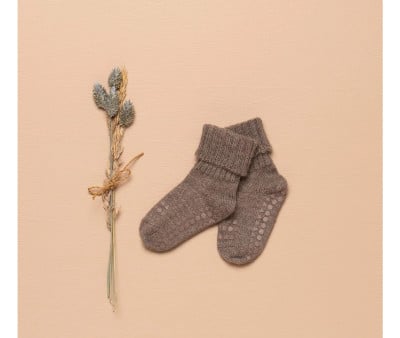 Meias antiderrapantes Walnut Alpaca