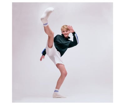 Meias Desportivas Antiderrapantes Algodão Azul