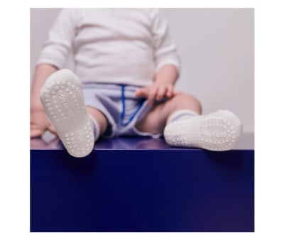 Meias Desportivas Antiderrapantes Algodão Azul