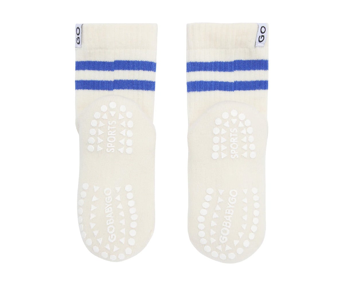 Meias Desportivas Antiderrapantes Algodão Azul