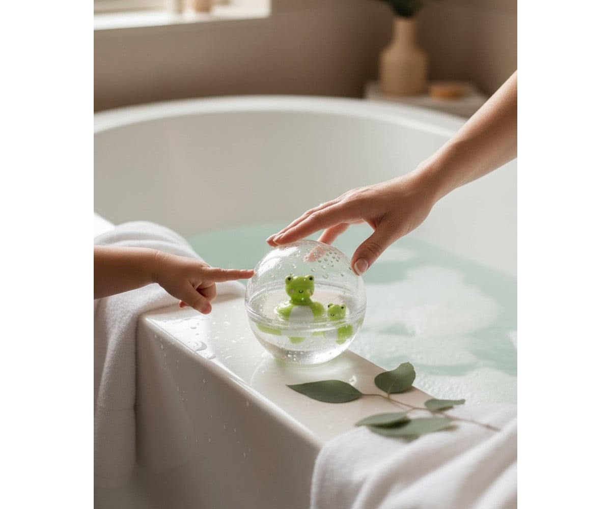 Jouet de Bain Balle Sensorielle Happy Bubbles Froggies