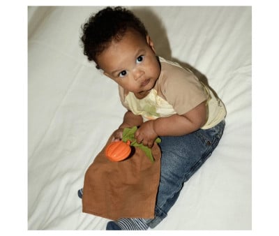 Doudou Anneau de Dentition Personnalisable Pipa the Pumpkin