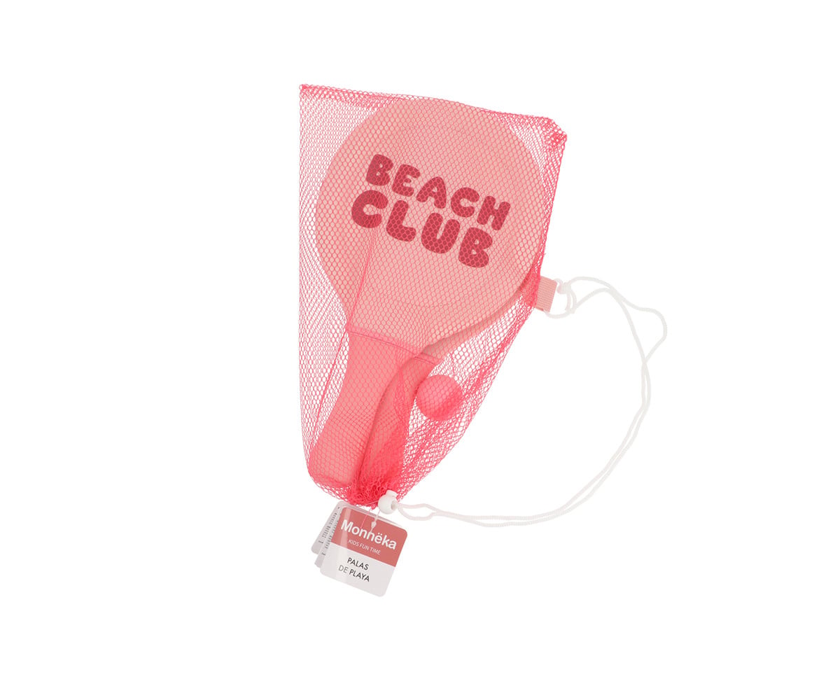 Neoprene Beach Paddles with Ball Stripes Bloom & Blush