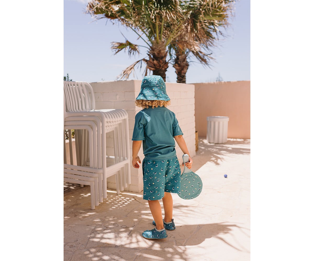 Palas de Playa Neopreno Whale Teal con Pelota