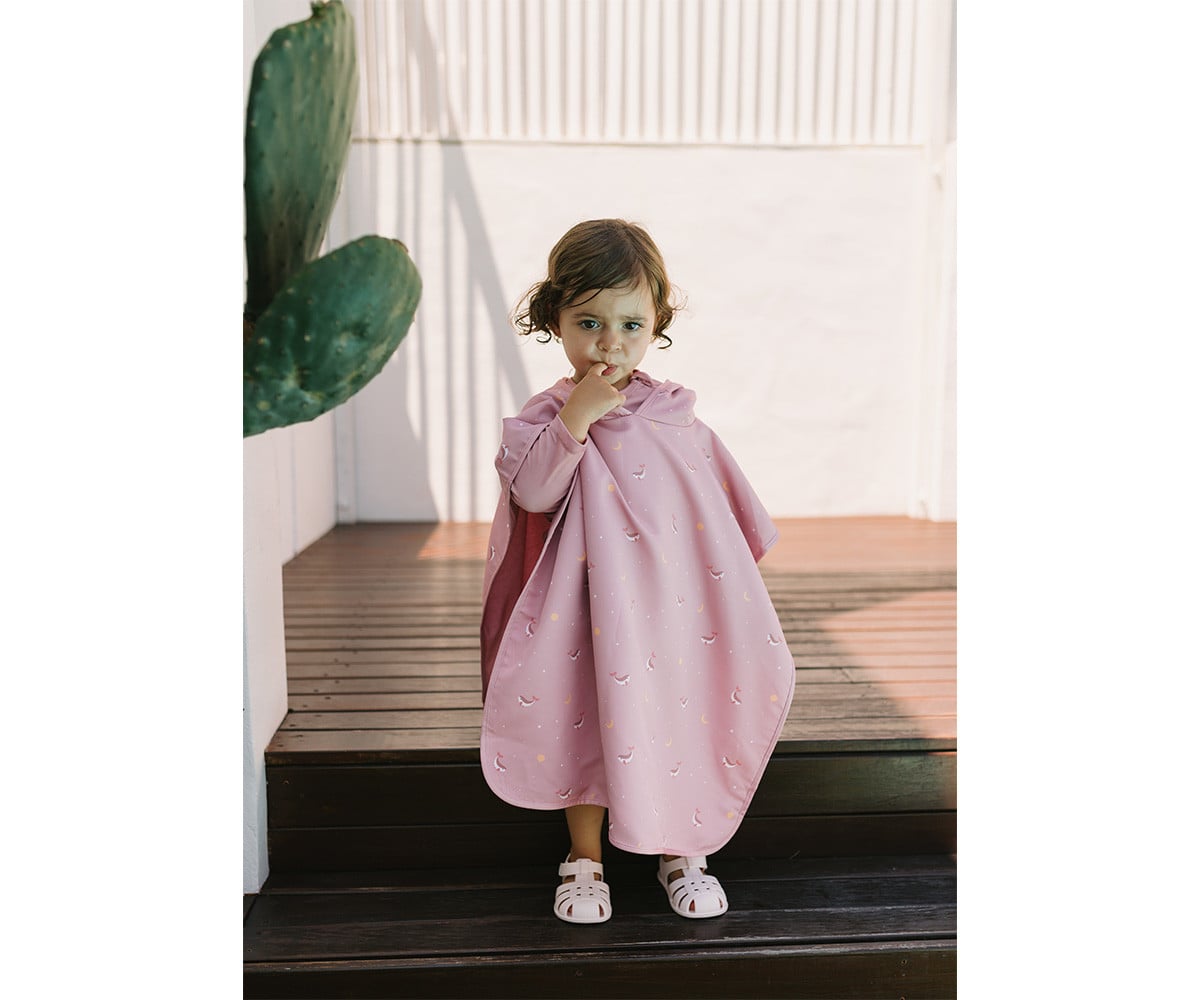 Poncho de Playa Whale Pink
