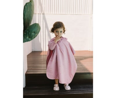 Poncho de Playa Whale Pink