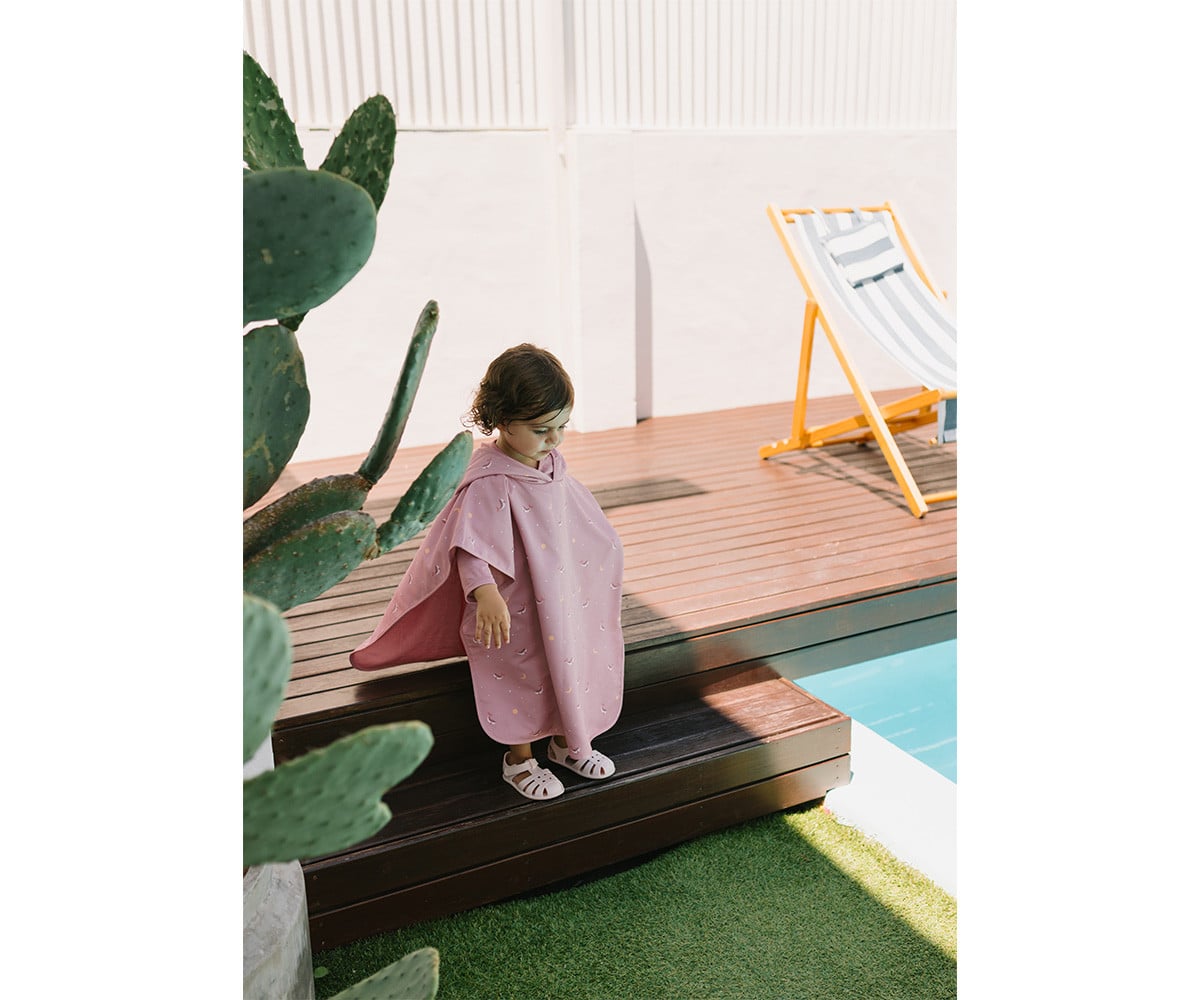 Poncho de Playa Whale Pink