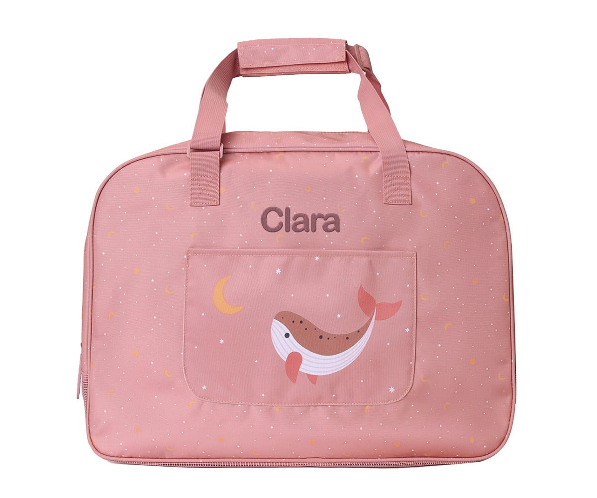 Bolso de Playa con Rejilla Whale Pink Personalizable