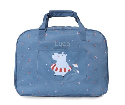Bolso de Playa con Rejilla Hippos Personalizable