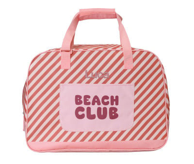 Bolso de Playa con Rejilla Stripes Bloom & Blush Personalizable