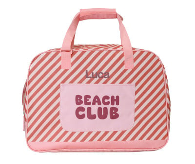 Bolso de Playa con Rejilla Stripes Bloom & Blush Personalizable