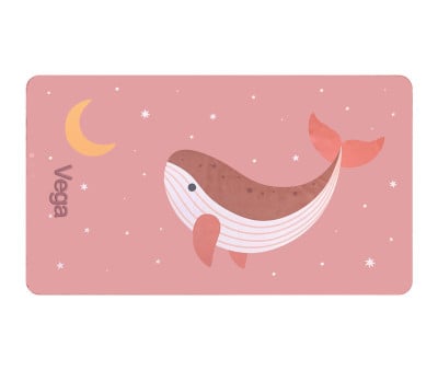 Telo Microfibra Pink Whale Personalizzabile