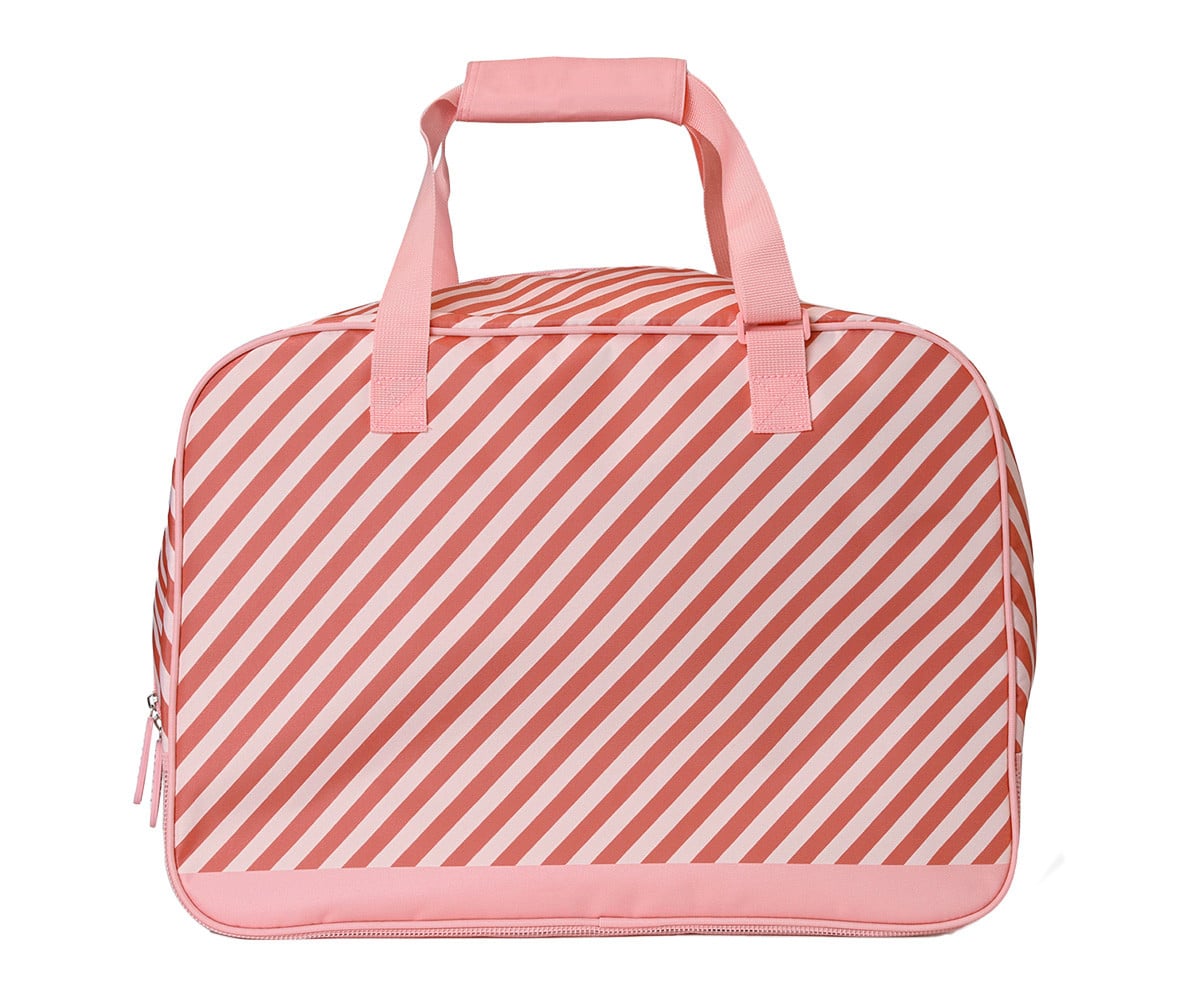 Bolso de Playa con Rejilla Stripes Bloom & Blush Personalizable