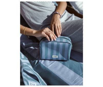 Trousse de Toilette Menorca à Rayures Bleue