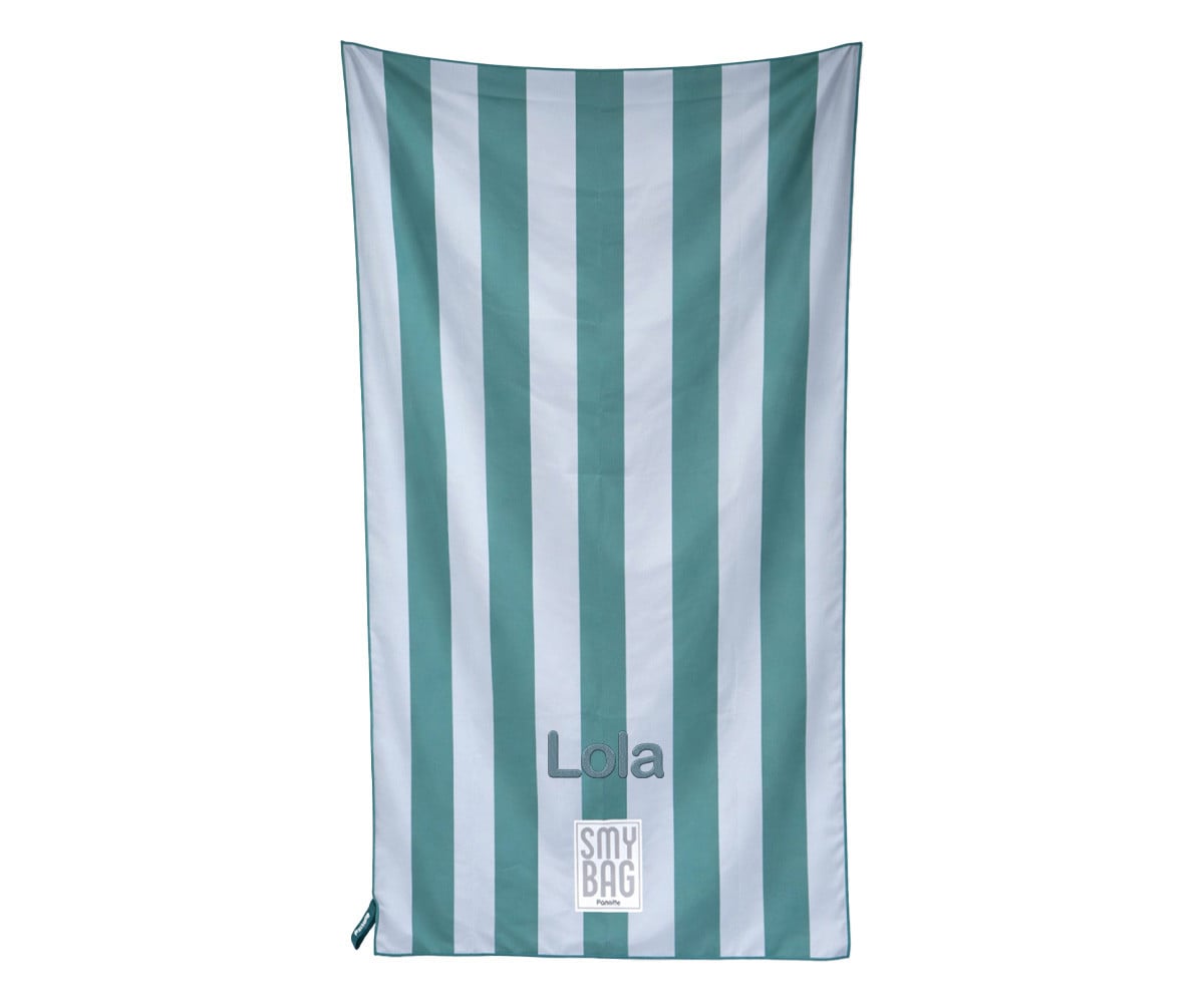 Serviette de Plage Menorca Personnalisable Bleue