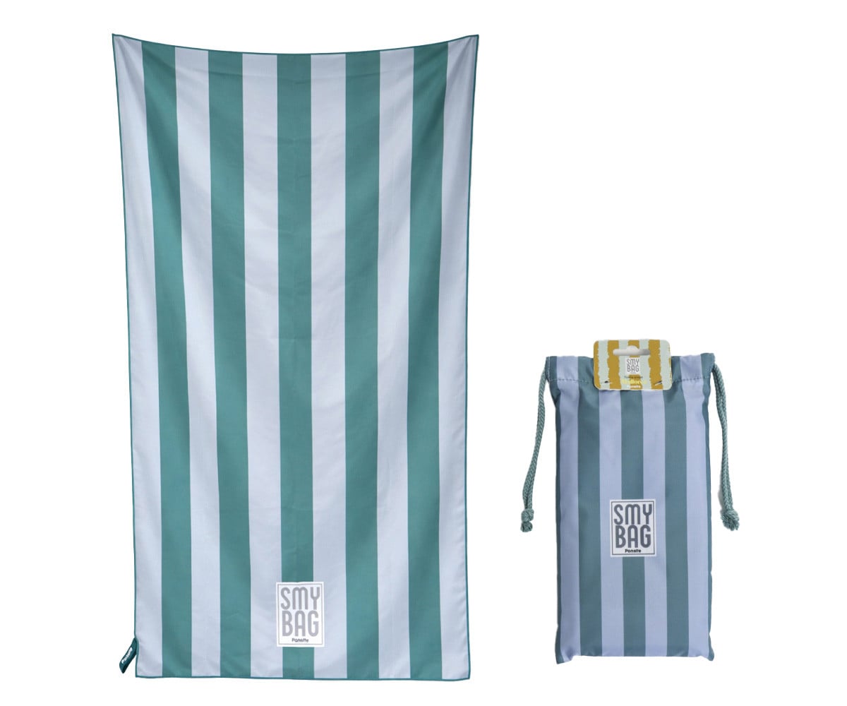 Serviette de Plage Menorca Personnalisable Bleue