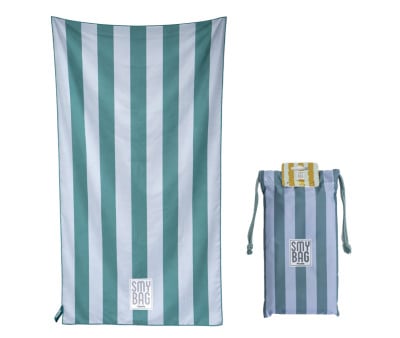 Serviette de Plage Menorca Personnalisable Bleue