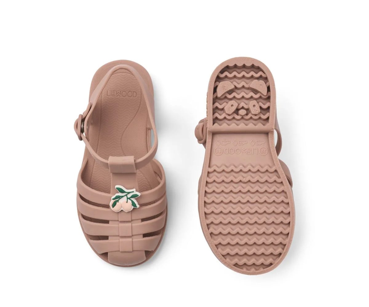 Sandales de Plage Bre pour Enfants avec Breloques Peach/Dark Rose