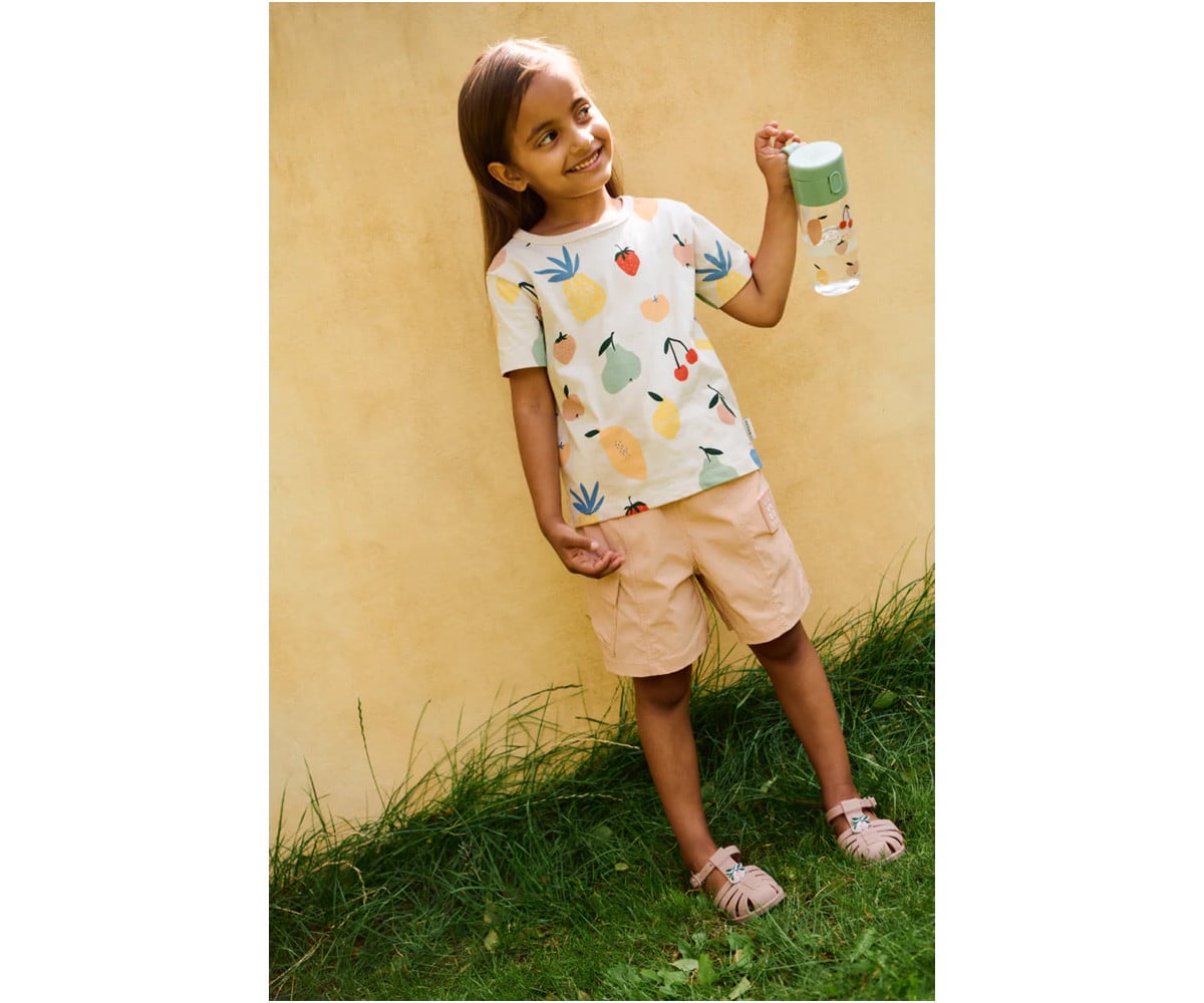 Sandales de Plage Bre pour Enfants avec Breloques Peach/Dark Rose