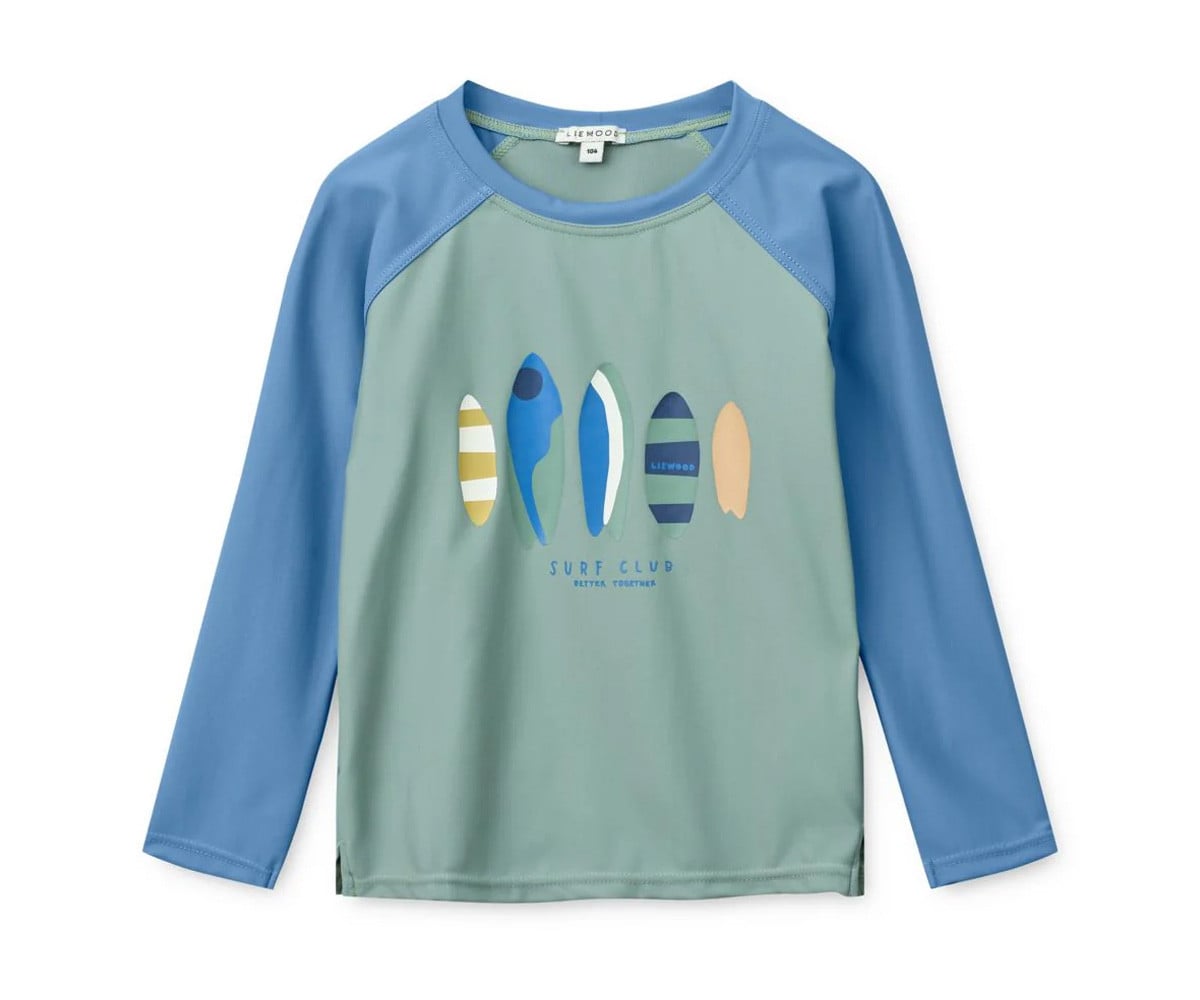 T-Shirt Anti UV Noah à Manches Longues Boards/Light Peppermint