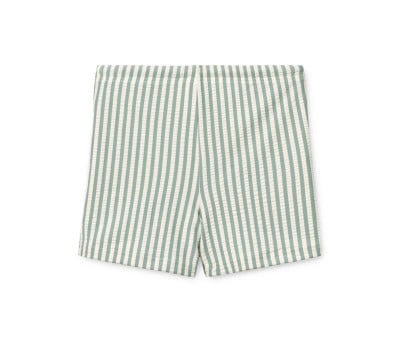 Otto Seersucker Swim Shorts Stripe Peppermint / Creme de la Creme