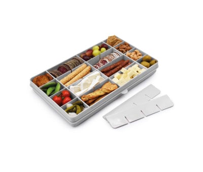 Snackle Box 6 compartimentos cinza