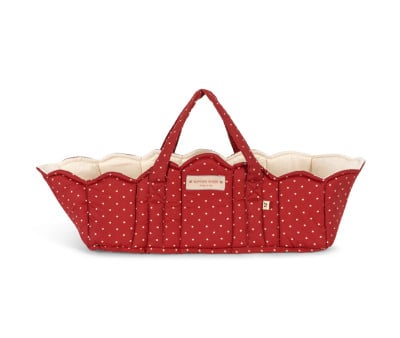 Doll Moses Basket Fraise Dot