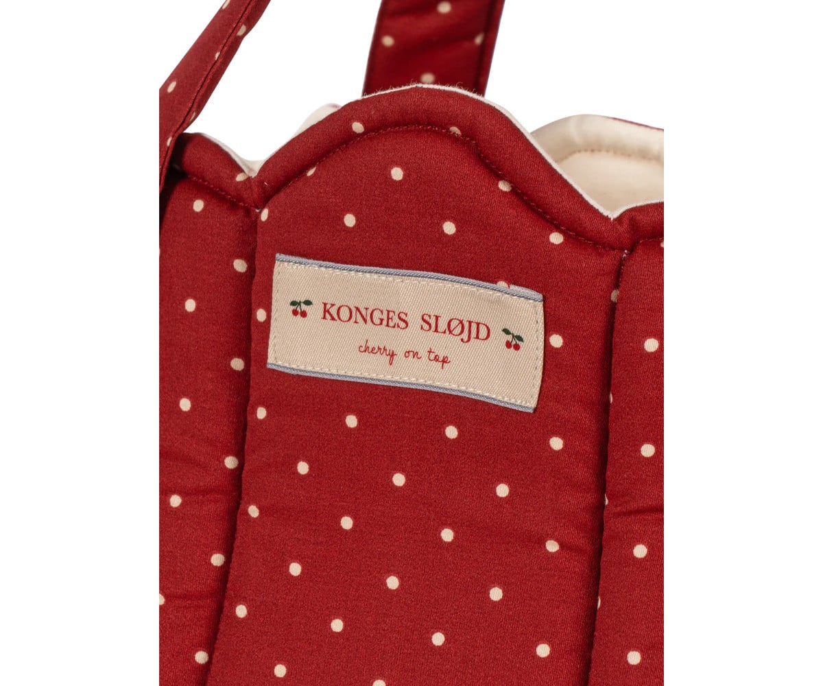 Doll Moses Basket Fraise Dot