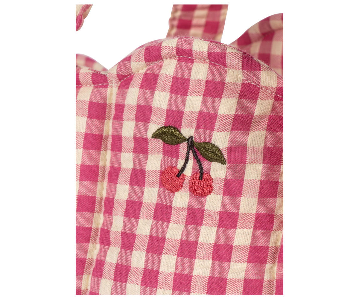 Doll Moses Basket Bubblegum Check