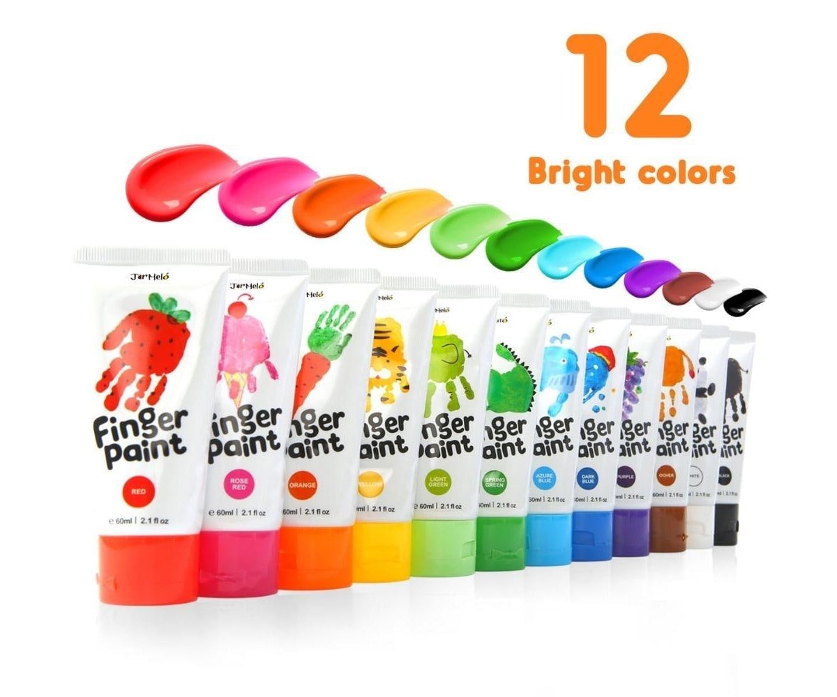 Seau de Peintures au Doigt 12 Couleurs