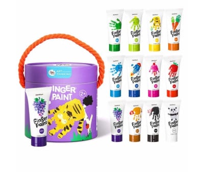 Cubo de Pintura de Dedos 12 Colores