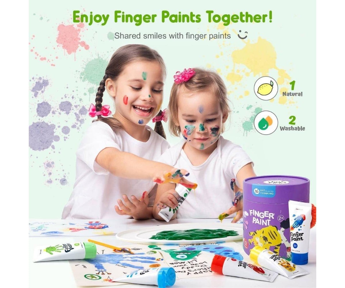Seau de Peintures au Doigt 12 Couleurs