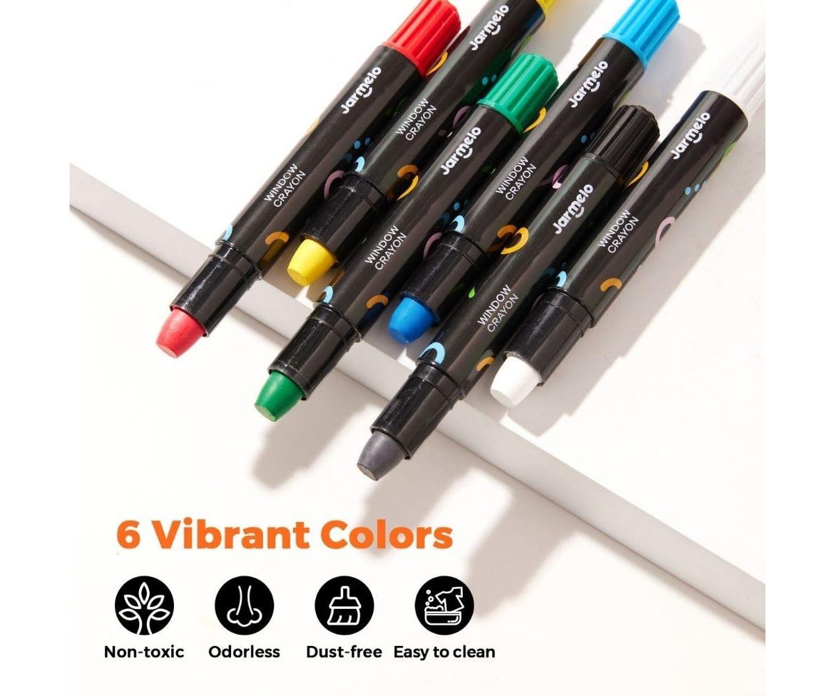Pastels pour Verre, Carrelage et Papier 6 Couleurs