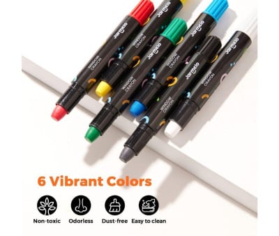 Pastels pour Verre, Carrelage et Papier 6 Couleurs