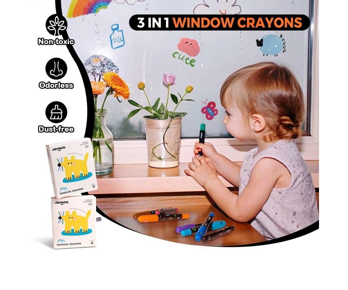 Pastels pour Verre, Carrelage et Papier 6 Couleurs