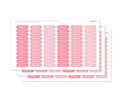 198 Mini Etichette Adesive Solid Pink