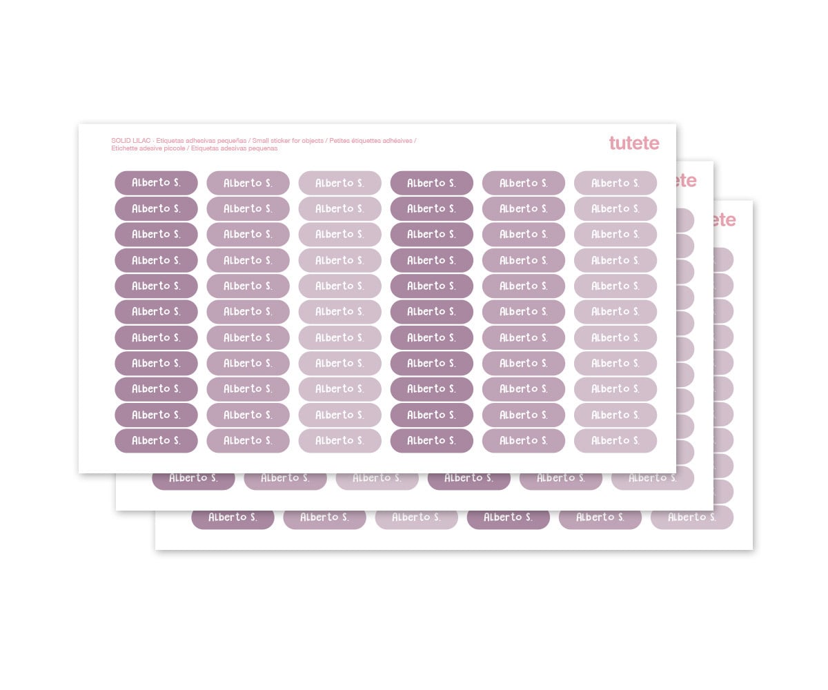 198 Mini Etichette Adesive Solid Lilac