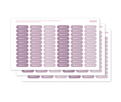 198 Mini Etichette Adesive Solid Lilac