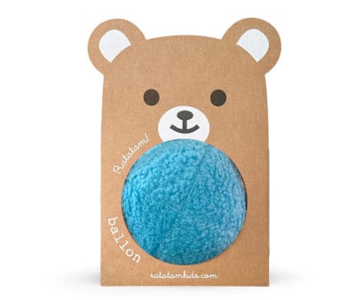 Bola de peluche azul 12 cm 