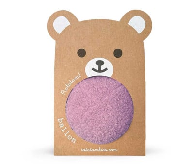 Bola de peluche rosa 12 cm 
