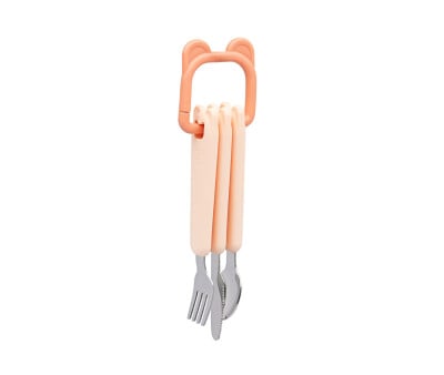 Set de Cubiertos con Aro Tangerine