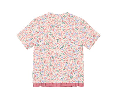 Camiseta floral de proteção solar Manga Curta