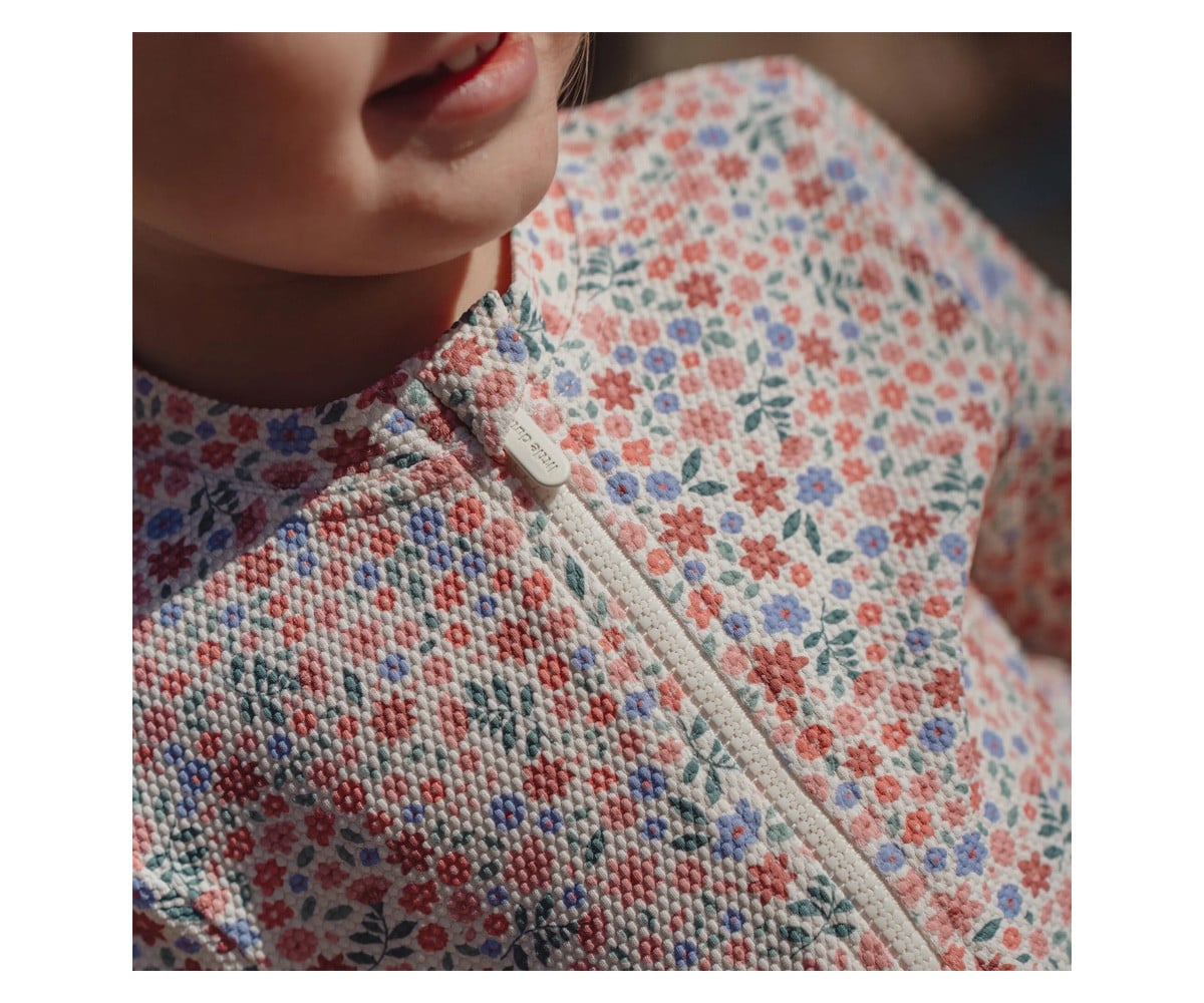 Camiseta floral de proteção solar Manga Curta