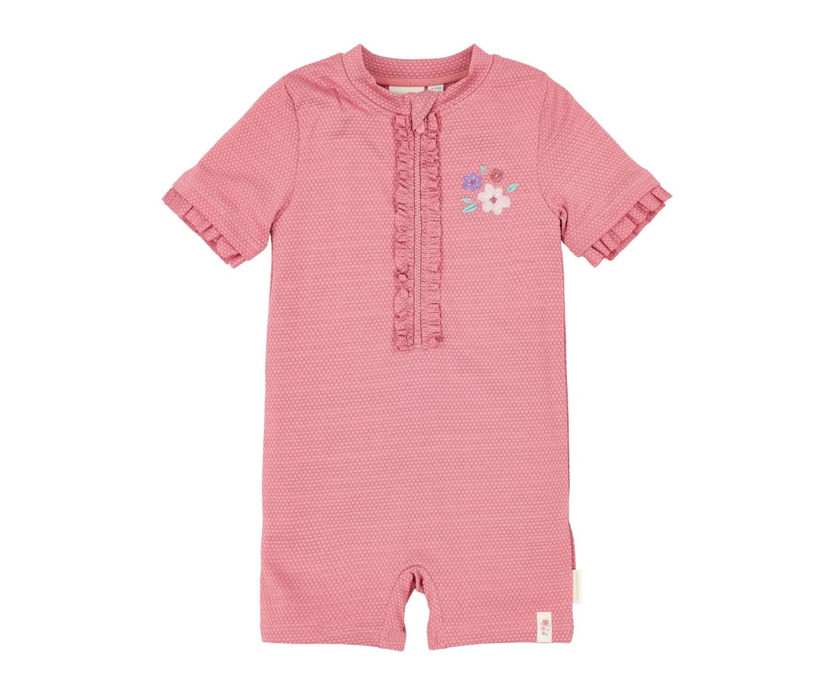 Bañador con Cremallera Pink Rose