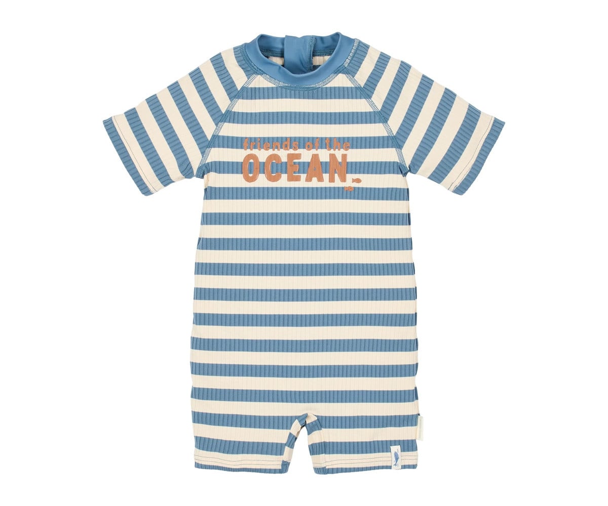 Bañador con Cremallera Ocean Blue Stripes