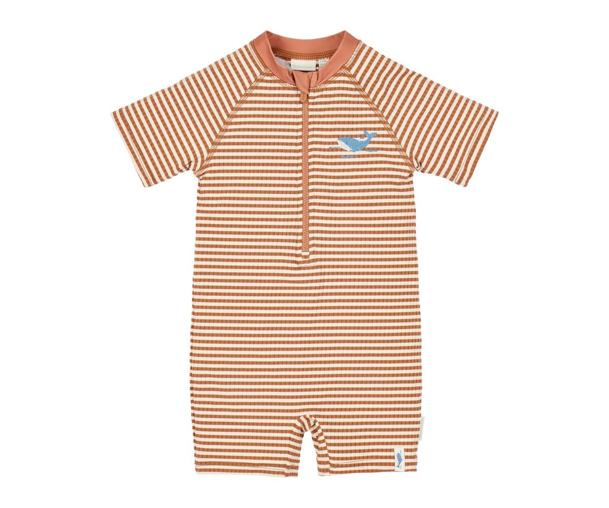 Bañador con Cremallera Ocean Brown Stripes