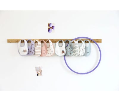 Pack de 5 Baberos Tiny Team Cat
