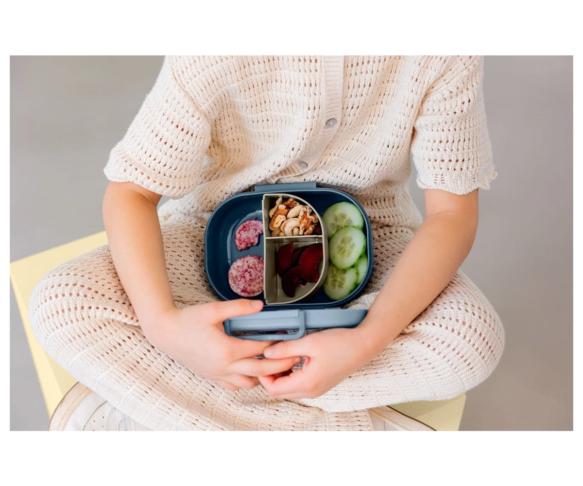 Caja de Almuerzo Style & Snack Pattern Party Blue